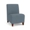 Lesro Siena Lounge Reception Armless Guest Chair, Walnut, RF Serene Upholstery SN1102 - alternate 1